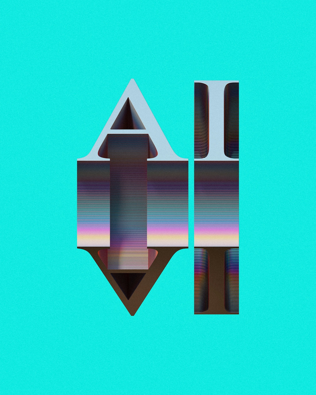 A blue background with the letter m in the middle of it