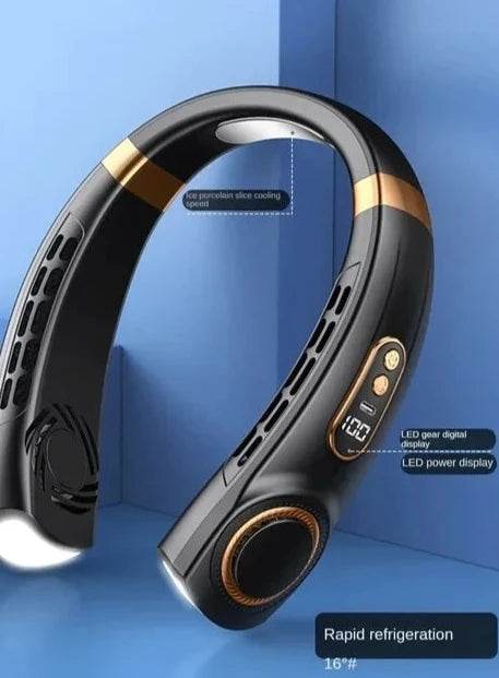 USB Rechargeable Bladeless Mini Fan - Portable Handheld Cooling Fan for Travel & Outdoor Black