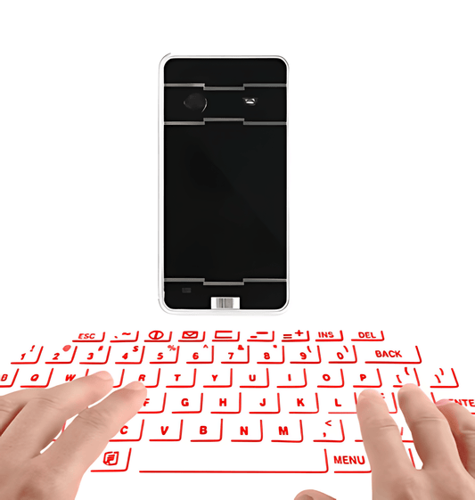 Wireless Bluetooth Virtual Laser Keyboard with Mouse - Portable Projection Keyboard for iPhone, iPad & Laptops