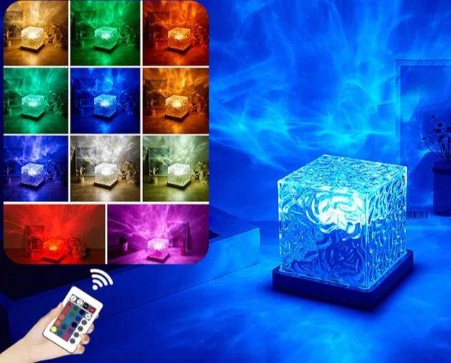 Multi-Color LED Cube Night Light Projector – Elevate Your Ambiance!