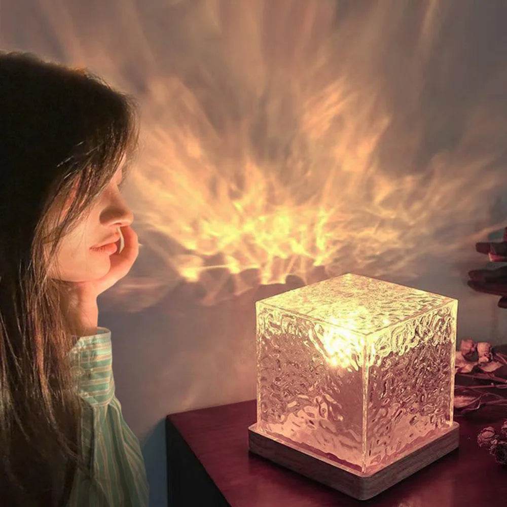Multi-Color LED Cube Night Light Projector – Elevate Your Ambiance!