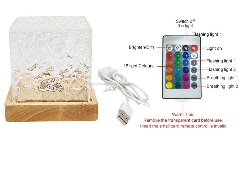 Multi-Color LED Cube Night Light Projector – Elevate Your Ambiance!