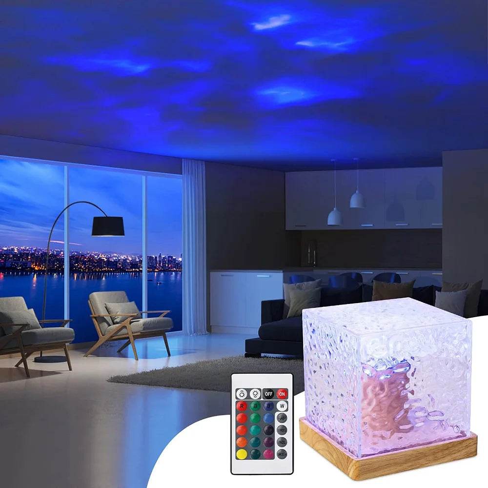 Multi-Color LED Cube Night Light Projector – Elevate Your Ambiance!