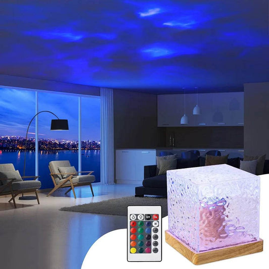 Multi-Color LED Cube Night Light Projector – Elevate Your Ambiance!