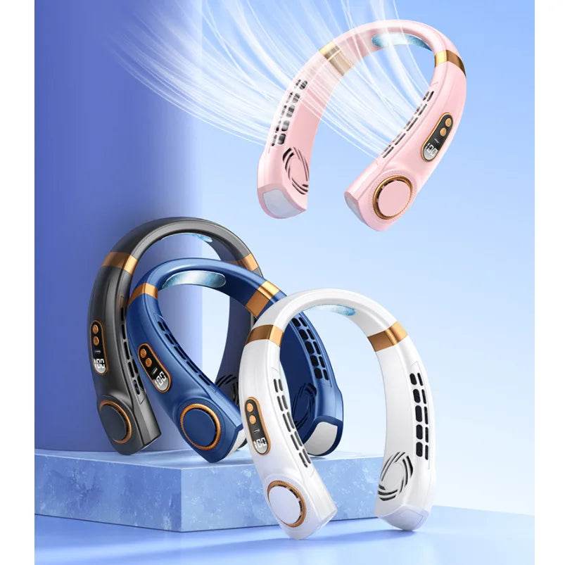 USB Rechargeable Bladeless Mini Fan - Portable Handheld Cooling Fan for Travel & Outdoor