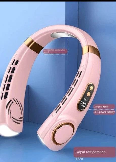 USB Rechargeable Bladeless Mini Fan - Portable Handheld Cooling Fan for Travel & Outdoor Pink