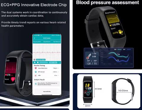 Smart Health Bracelet for Women - Period & Fertility Tracker with Heart Rate & Sleep Monitor