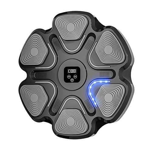 Smart LED Boxing Trainer with Bluetooth Music - Interactive Home Workout Equipment for All Ages Black