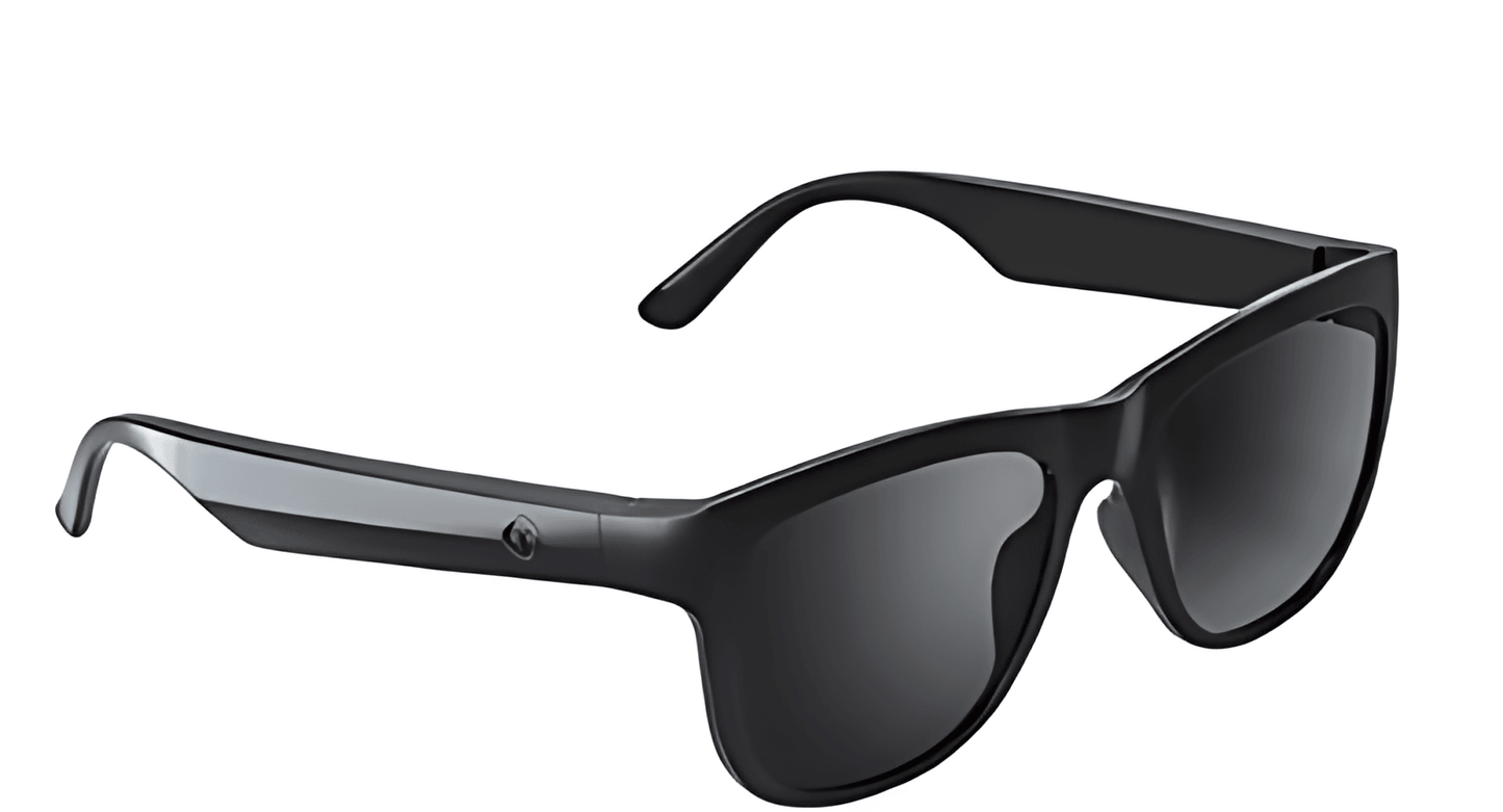 Smart Bluetooth Sunglasses with Audio - Wireless Music & Hands-Free Calls with Blue Light Protection Black