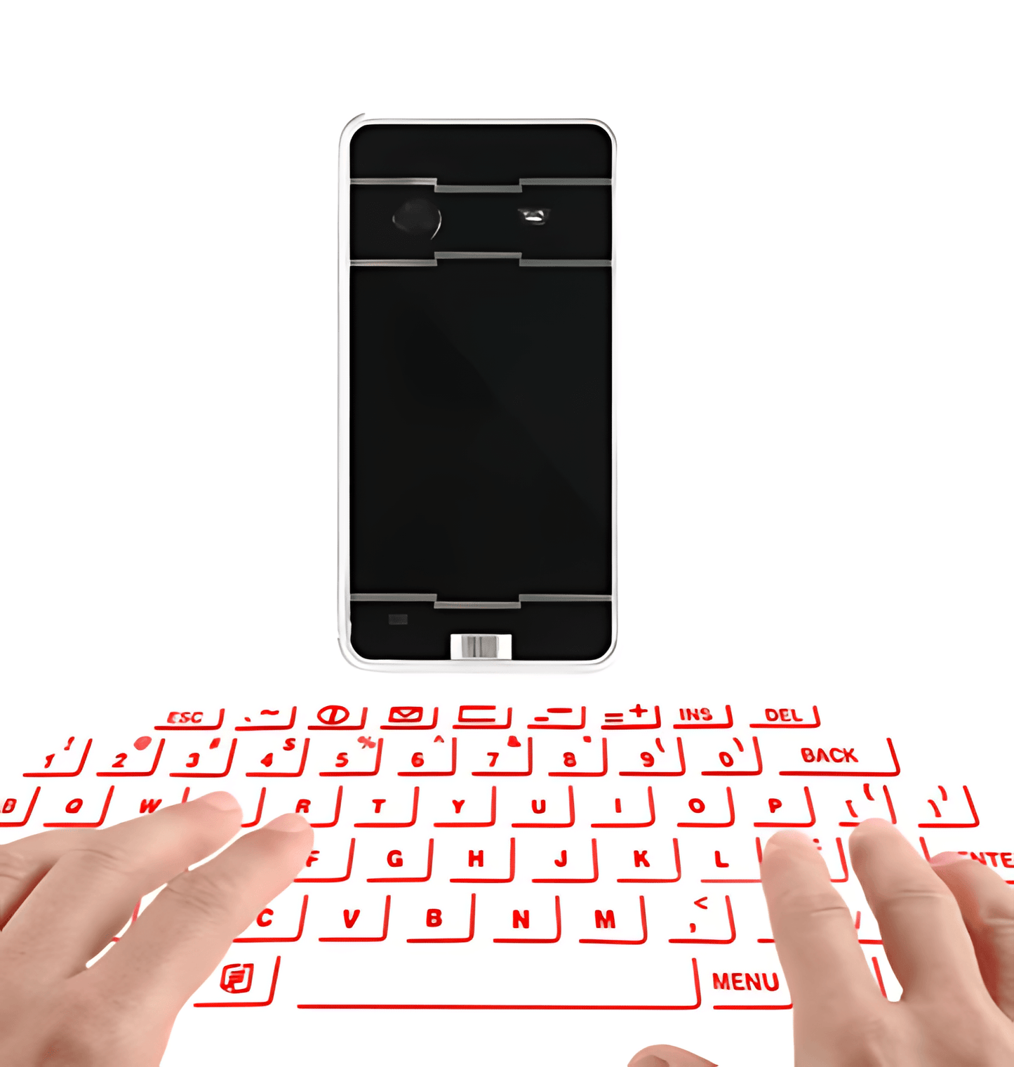 Wireless Bluetooth Virtual Laser Keyboard with Mouse - Portable Projection Keyboard for iPhone, iPad & Laptops