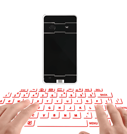 Wireless Bluetooth Virtual Laser Keyboard with Mouse - Portable Projection Keyboard for iPhone, iPad & Laptops