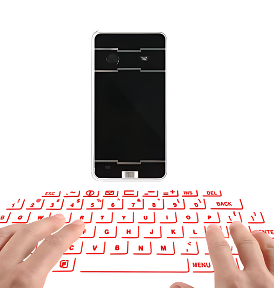 Wireless Portable Bluetooth Virtual Laser Keyboard with Mouse Function for iPhone, Tablet, and Laptop Ezdore