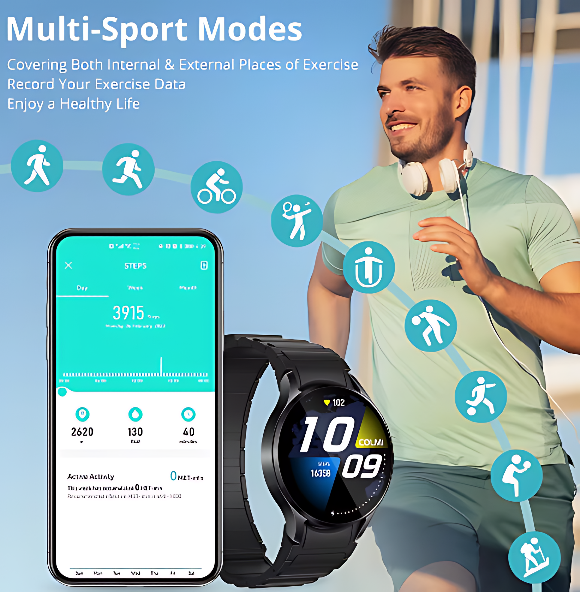 Ultra AI Magnetic Smartwatch with  HD Display | Sports Tracking & Bluetooth Calling for Men & Women Ezdore