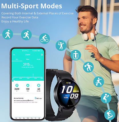 Ultra AI Magnetic Smartwatch with  HD Display | Sports Tracking & Bluetooth Calling for Men & Women Ezdore