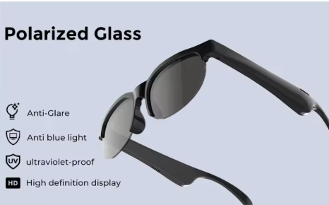 Wireless Bluetooth AI Translator Glasses with Hi-Fi Stereo Earphones – Low Latency Sunglasses for Music, Sports, Travel, and Language Translation Ezdore