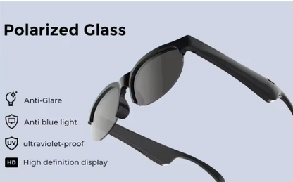 Wireless Bluetooth AI Translator Glasses with Hi-Fi Stereo Earphones – Low Latency Sunglasses for Music, Sports, Travel, and Language Translation Ezdore