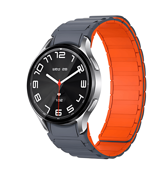 Smart Watch with AI Fitness Tracker - Bluetooth Calling & HD Display with Magnetic Charging Silver Magnetic Strap