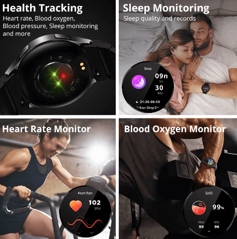 Smart Watch with AI Fitness Tracker - Bluetooth Calling & HD Display with Magnetic Charging