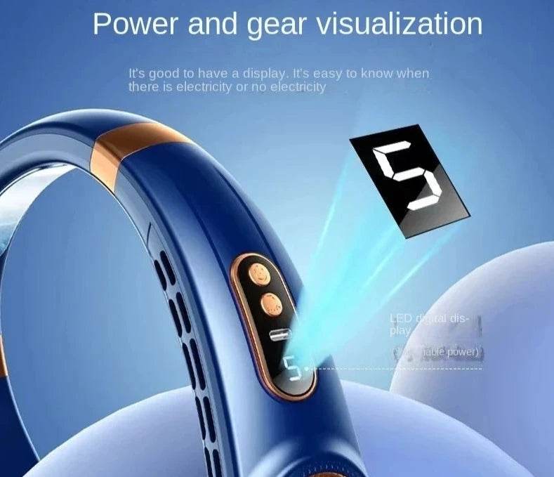 USB Rechargeable Bladeless Mini Fan - Portable Handheld Cooling Fan for Travel & Outdoor