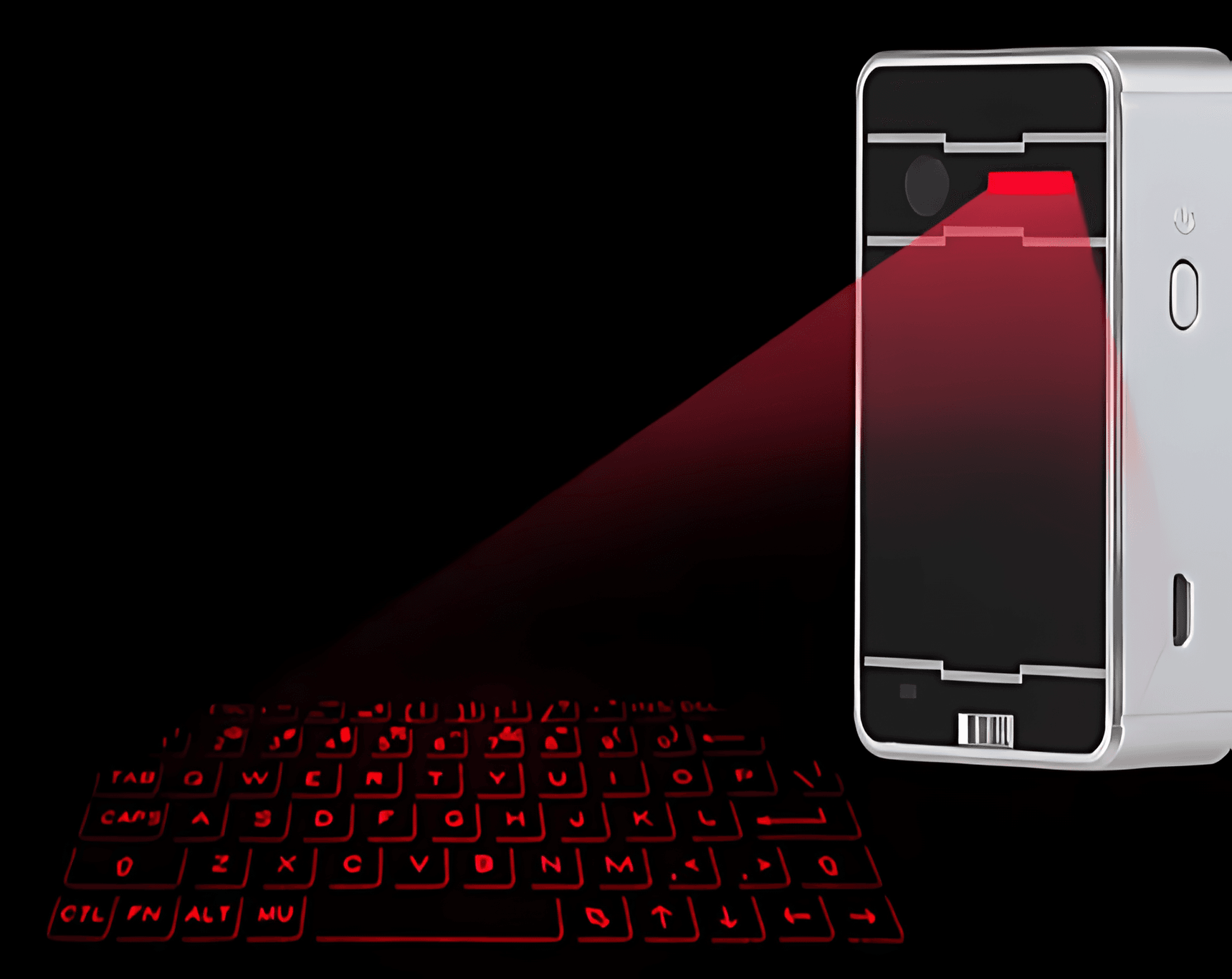 Wireless Bluetooth Virtual Laser Keyboard with Mouse - Portable Projection Keyboard for iPhone, iPad & Laptops