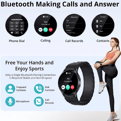 Ezdore AI Fitness Tracker Smartwatch with Stylish Bands