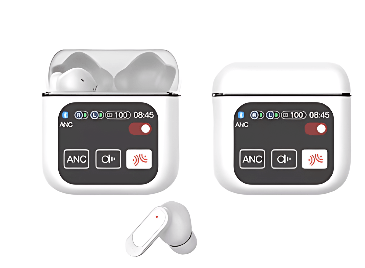 Ezdore Wireless Bluetooth Earbuds with Noise Cancelling White